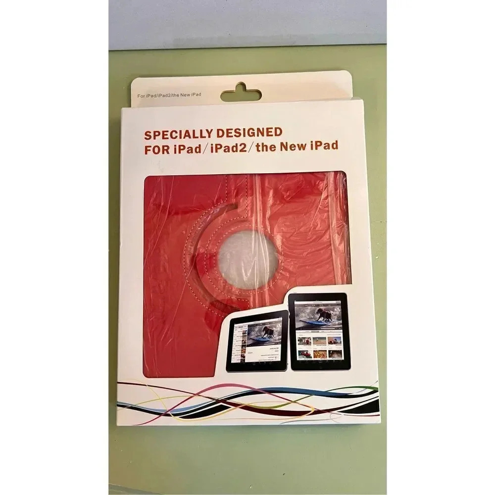 Apple IPad / IPad 2‎ Red Durable Lined Case Protection Built in Stand NEW
